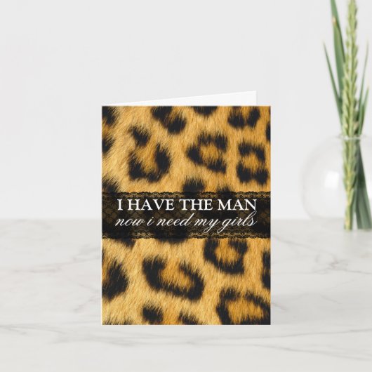 Stilvolle Cheetah Print Bridesmaid Request Card Einladung (Vorderseite)