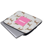 Stilvolle Cheetah Print Pink Laptop Case - Trendy (Vorne Knopf)