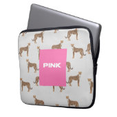 Stilvolle Cheetah Print Pink Laptop Case - Trendy (Vorderseite Links)