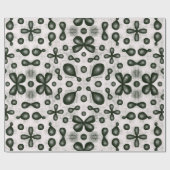 Stilvolle Chemie Muster in Schwarz und Weiß Geschenkpapier (Flach)