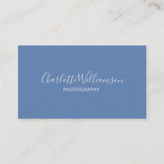 Stilvolle Chic Elegant Monogram Minimalistisch Blu Visitenkarte (Vorderseite)
