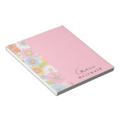Stilvolle Chic farbenfrohe Retro Floral Muster Gir Notizblock (angewinkelt)