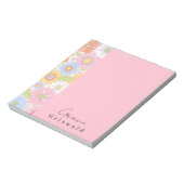 Stilvolle Chic farbenfrohe Retro Floral Muster Gir Notizblock (Rotiert)