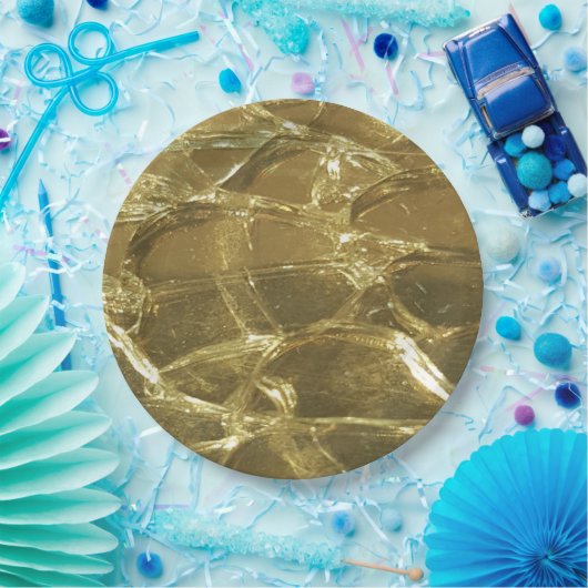 Stilvolle Chic Festive Shiny Gold Golden Glitzer Pappteller (Party)