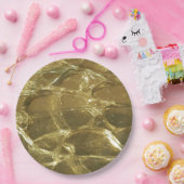 Stilvolle Chic Festive Shiny Gold Golden Glitzer Pappteller (Party)