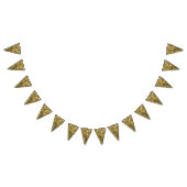 Stilvolle Chic Festive Shiny Gold Golden Glitzer Wimpelkette (Alle)