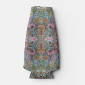 Stilvolle Chic Flower Garden Aquarellbilder Flaschenkühler (Vorderseite)