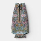 Stilvolle Chic Flower Garden Aquarellbilder Flaschenkühler (Rückseite)