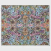 Stilvolle Chic Flower Garden Aquarellbilder Geschenkpapier (Flach)