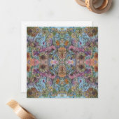 Stilvolle Chic Flower Garden Aquarellbilder Mitteilungskarte (Vorderseite/Rückseite Beispiel)