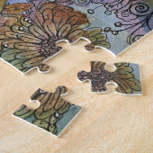 Stilvolle Chic Flower Garden Aquarellbilder Puzzle (Seite)