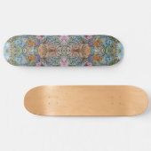 Stilvolle Chic Flower Garden Aquarellbilder Skateboard (Horizontal)