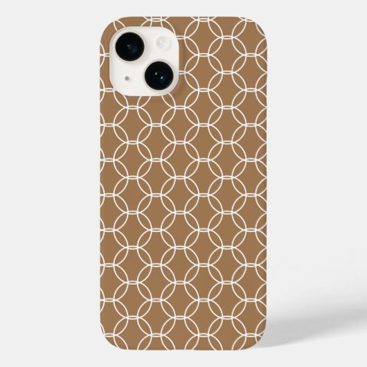 Stilvolle Chic Geometric Muster Beige Case-Mate iPhone Hülle (Rückseite)