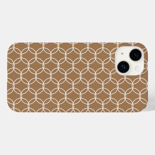 Stilvolle Chic Geometric Muster Beige Case-Mate iPhone Hülle (Rückseite (Horizontal))