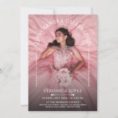 Stilvolle Chic Girl Bday Klassische weiße Typograf Einladung (Vorderseite)