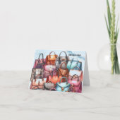 Stilvolle Chic Handbag Card Gruß Karte (Vorderseite)