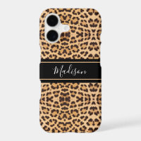 Stilvolle Chic Leopard Print Monogram Personalisie