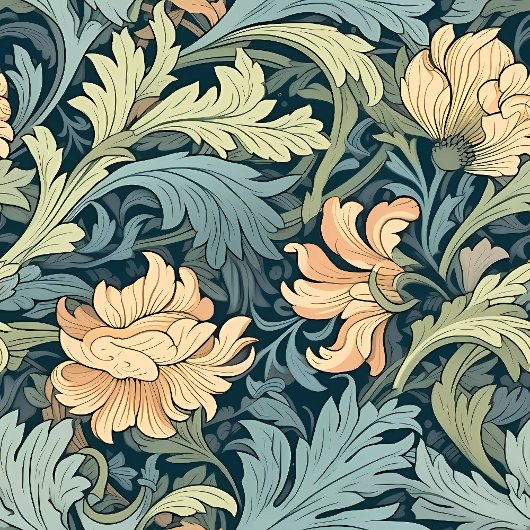 Stilvolle Chic Morris inspiriertes Jugendstil-Erbe Fleecedecke