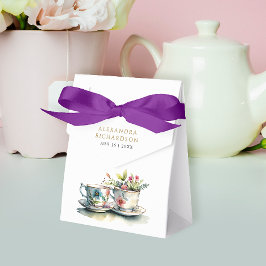 Stilvolle Chic Pastel Bridal Floral Cups Wasserfar Geschenkschachtel