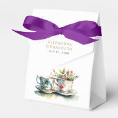 Stilvolle Chic Pastel Bridal Floral Cups Wasserfar Geschenkschachtel (Vorderseite)