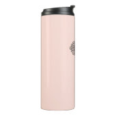 Stilvolle Chic Rose Gold Monogram Thermal Tumbler Thermosbecher (Nach links gedreht)