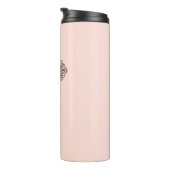 Stilvolle Chic Rose Gold Monogram Thermal Tumbler Thermosbecher (Nach rechts gedreht)