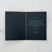 Stilvolle Chic Sapphire Blue und Black 45. Geburts Karte (Innenseite)