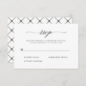 Stilvolle Chic Script Calligraphy Elegant Wedding RSVP Karte (Vorne/Hinten)