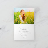 Stilvolle Chic Script Graduation Cap Foto Graduate Dankeskarte (Innenseite)