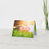 Stilvolle Chic Script Graduation Cap Foto Graduate Dankeskarte (Rückseite)