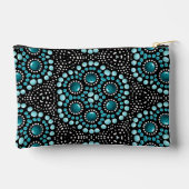 Stilvolle Chic Trendy Modern Girly Aquamarin Dot A Zubehörtasche (Rückseite)