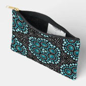 Stilvolle Chic Trendy Modern Girly Aquamarin Dot A Zubehörtasche (Offen)