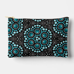 Stilvolle Chic Trendy Modern Girly Aquamarin Dot A Zubehörtasche