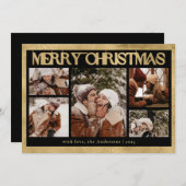 Stilvolle Chic Typografie Foto Collage Weihnachten (Vorne/Hinten)