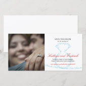 Stilvolle Chic Verlobung Diamond Ring Save the Dat Date (Vorne/Hinten)