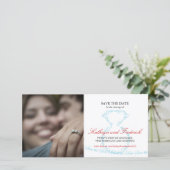 Stilvolle Chic Verlobung Diamond Ring Save the Dat Date (Stehend Vorderseite)