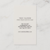 Stilvolle Chic Vintag Tortoise Muschel Visitenkarte (Rückseite)