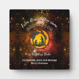 Stilvolle Christliche Weihnachtskrippe Fotoplatte