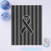Stilvolle Chrome Black Ribbon Awareness Flyer (Einzeln)