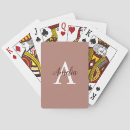 Stilvolle Cinnamon Monogram Playing Cards Spielkarten