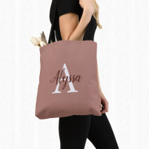 Stilvolle Cinnamon Monogram Tote Bag