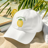 Stilvolle Citrus Lemon Yellow Summer Monogram Truckerkappe