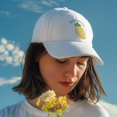 Stilvolle Citrus Lemon Yellow Summer Monogram Truckerkappe