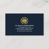 Stilvolle City Skyline Küche Visitenkarte (Rückseite)