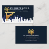 Stilvolle City Skyline Küche Visitenkarte (Vorne/Hinten)