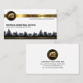 Stilvolle City Skyline Landschaft Realty Visitenkarte (Vorne/Hinten)