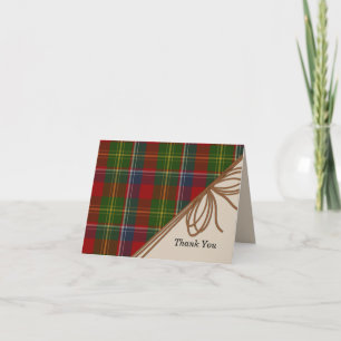 Stilvolle Clan Forrester Plaid Dankeschön Notizkar Dankeskarte