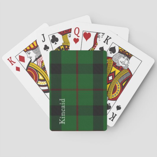 Stilvolle Clan Kincaid Tartan Karierte Spielkarten (Rückseite)