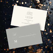 Stilvolle Classic Double Monogram Moderne Minimali Visitenkarte