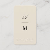 Stilvolle Classic Double Monogram Moderne Minimali Visitenkarte (Vorderseite)